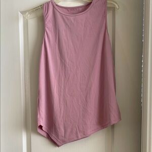 3 piece travel outfit. Asymmetrical sleeveless top with elastic waistband pants